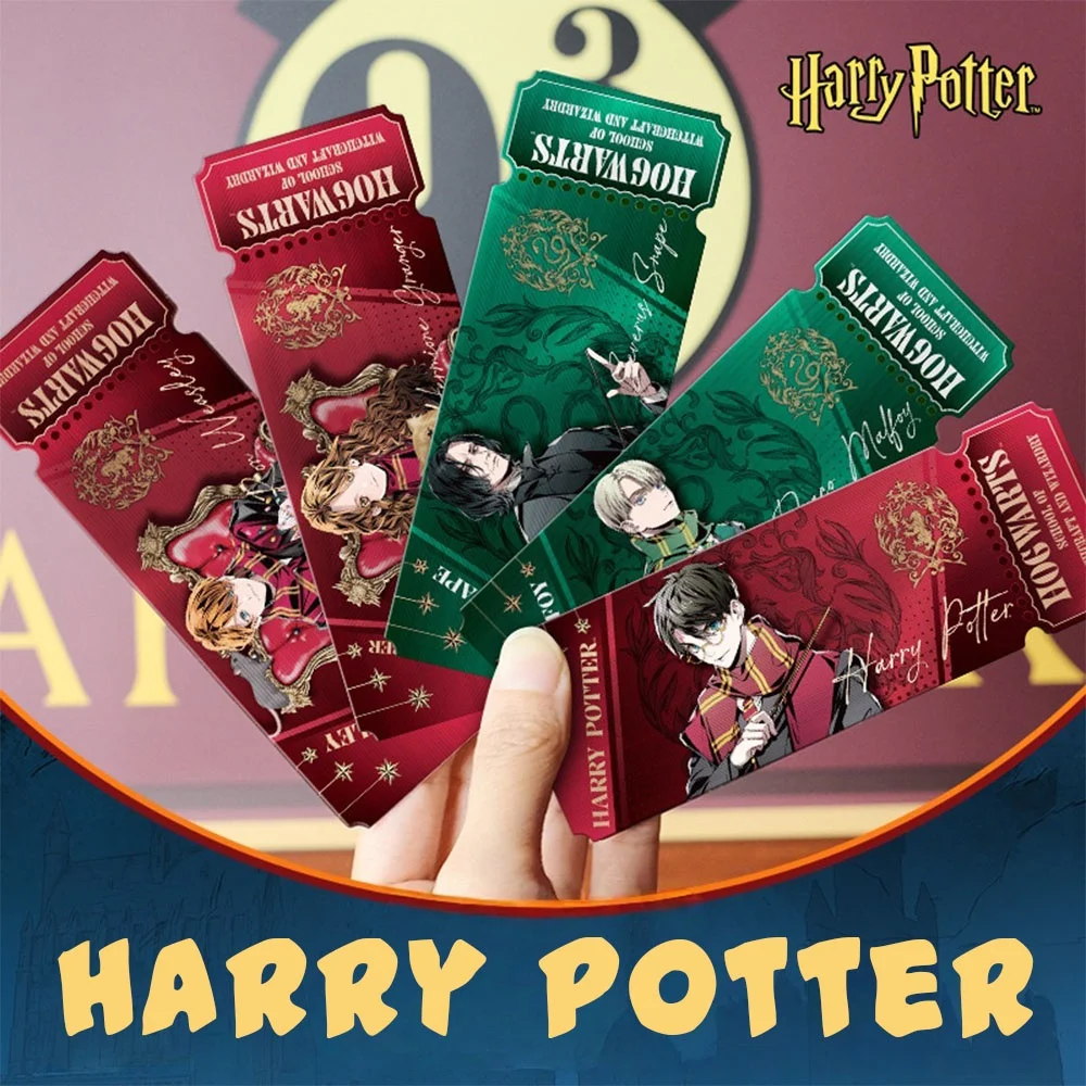 Marcapáginas Lenticular Original de Harry Potter con Diseño de Boleto que Cambia de Color para Lectura de Novelas, Regalos de Papelería para la Escuela, Biblioteca y Oficina