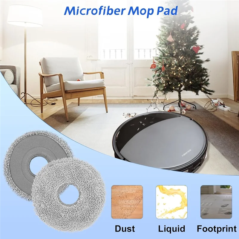 ABVI-18 piezas de repuesto 10R Robot aspirador cepillo principal, cepillos laterales, filtros HEPA, almohadillas de fregona, bolsas de polvo