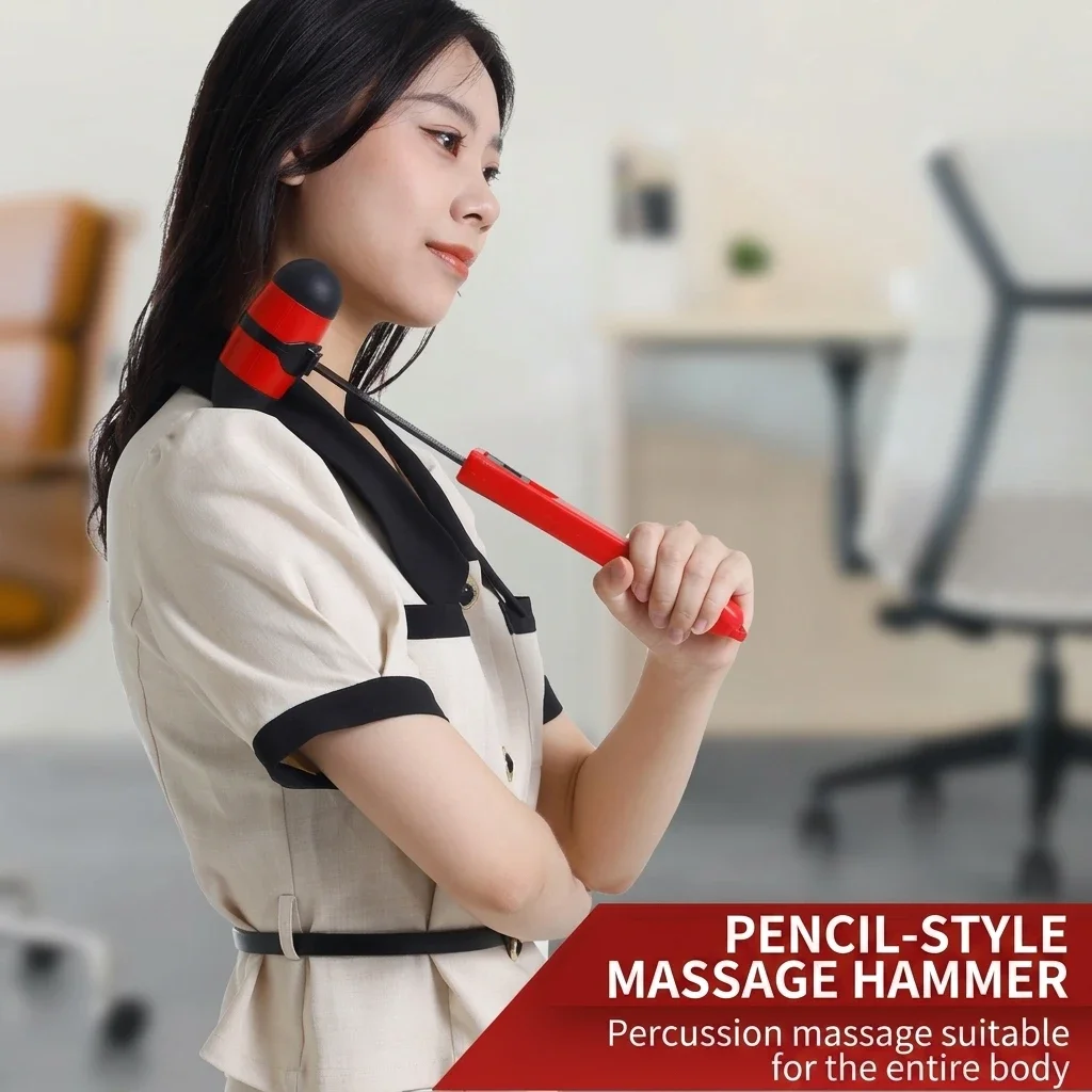 Telescopic Massage Hammer Stick, Manual Back Massager for Meridian Patting, Waist & Neck Cervical Relaxation