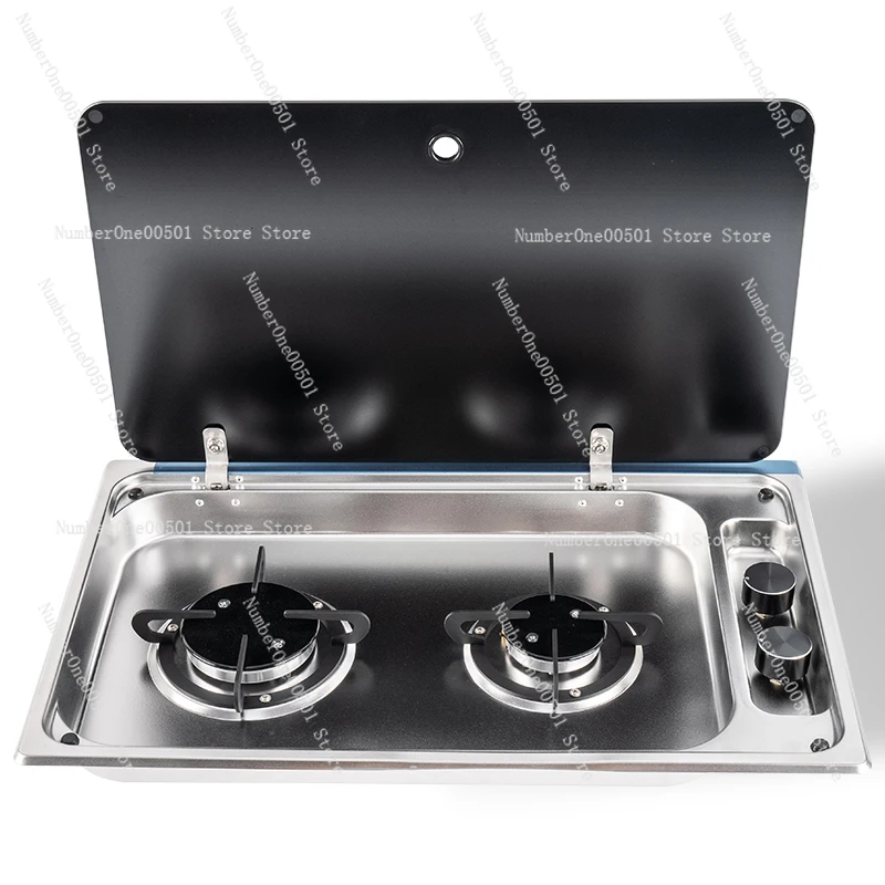 Wholesale 2 Burner Propane Cooktop Stainless Steel Gas Stove for RV Travel Trailer Camper Boat Motorhomes Caravans