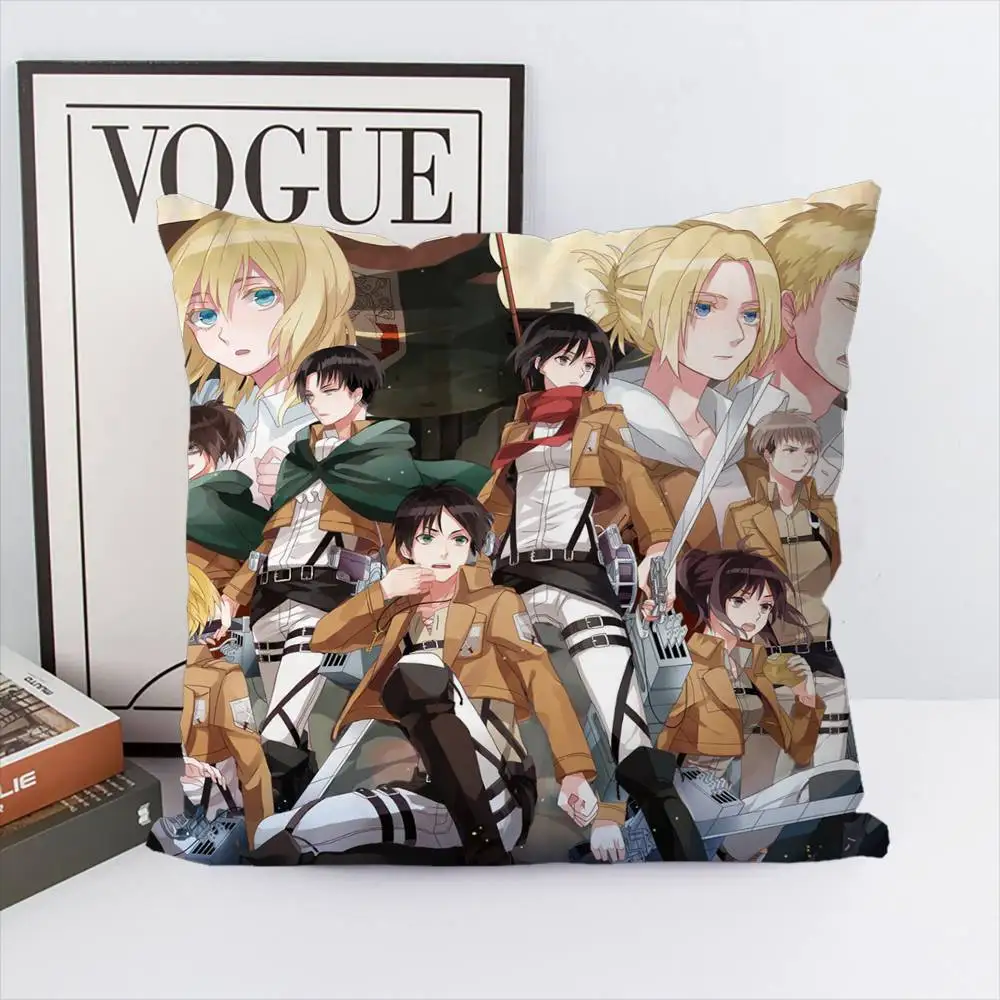 

Attack On Titan Pillow Case Luxury Double-sided For Car Pillows 45x45 Cushions Cover Home And Decoration Sofa Pillowcase 50x50