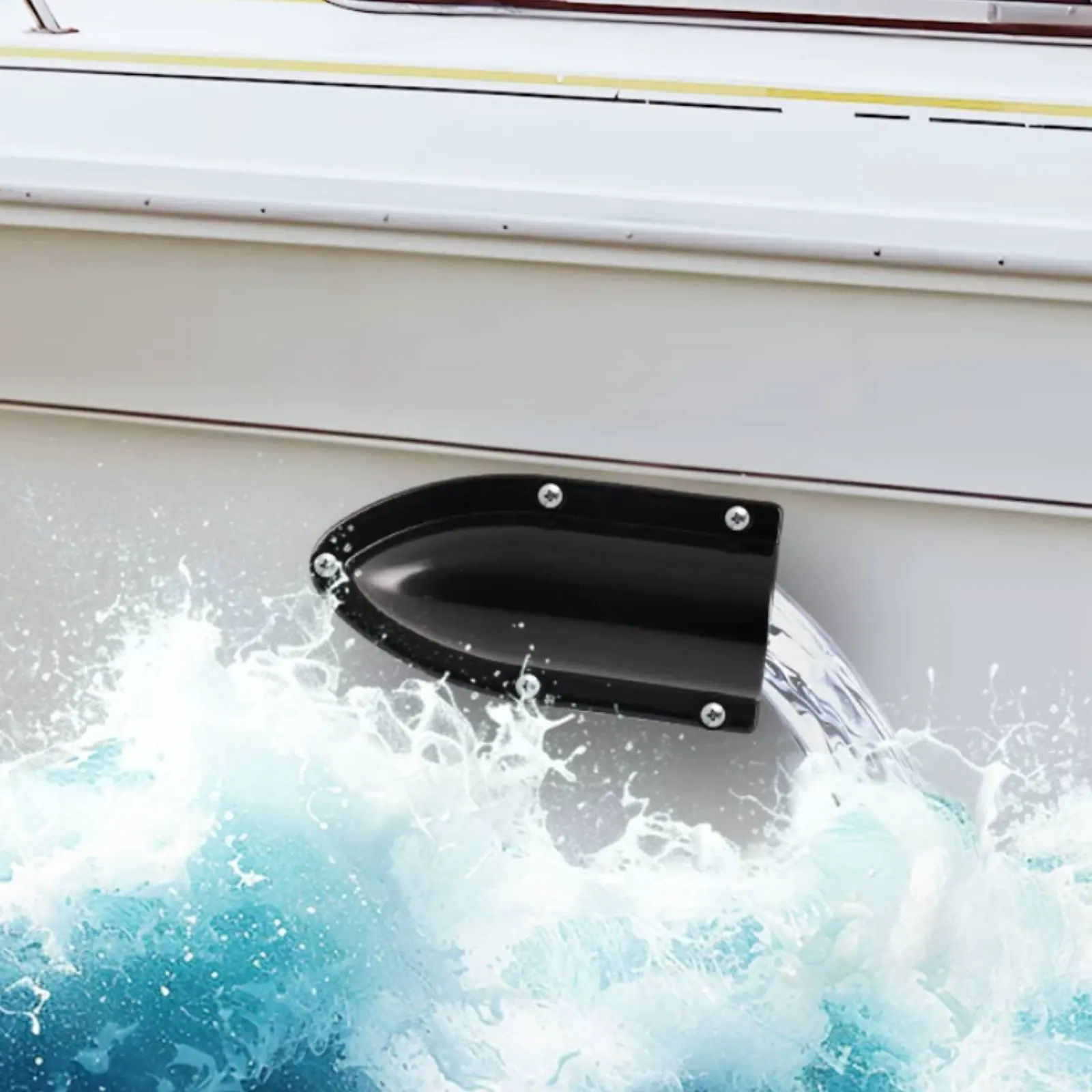 Boat Thru-Hull Vent Long-Lasting ABS Plastic Clamshell Hull Cover Clam Shell Vent Easy to Install Boat Vent Cover Guard for RV