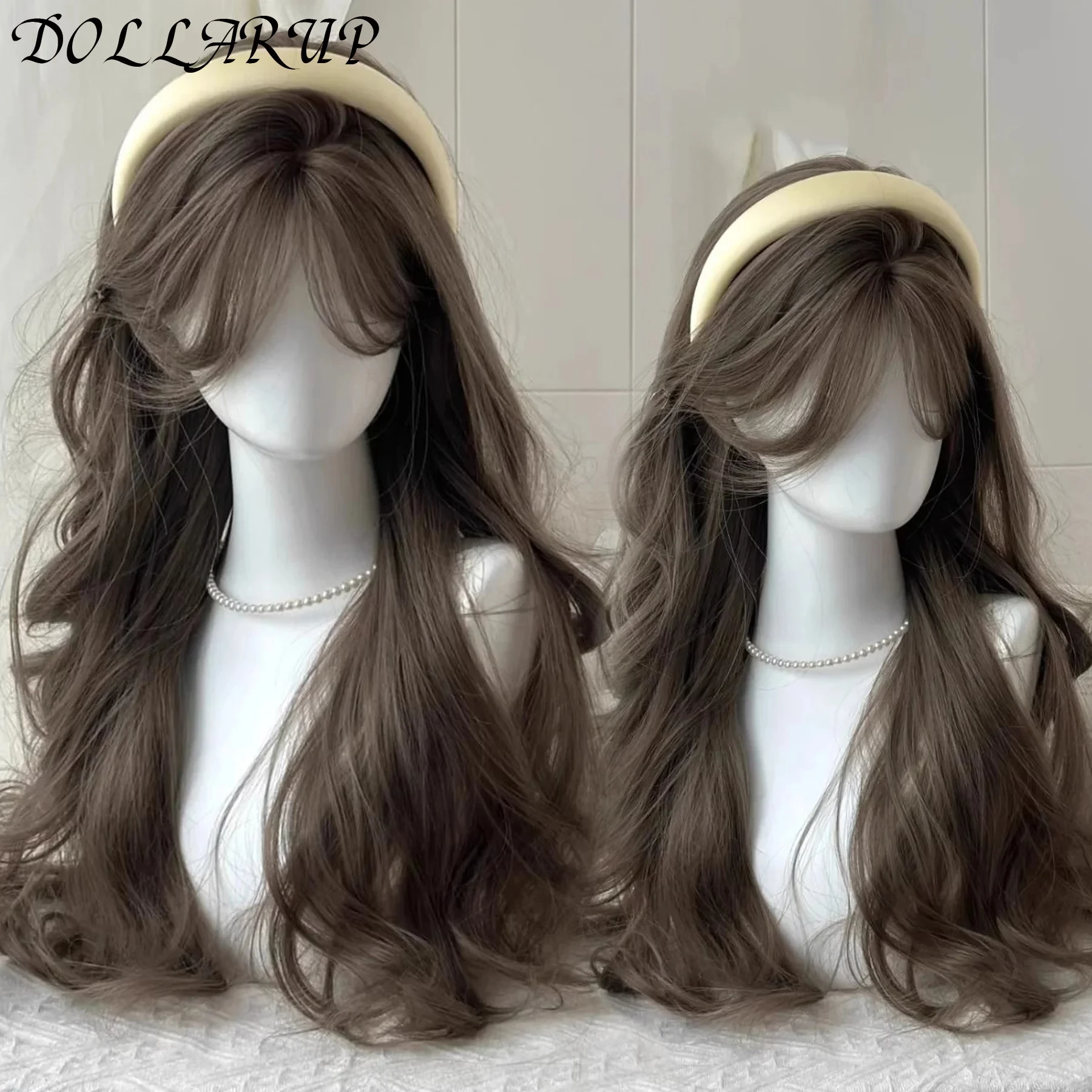 

JKL Синтетические длинные шелковистые прямые парики с челкой, черные парики для косплея, вечерние волосы Лолиты для женщин, натуральный термостойкий парик