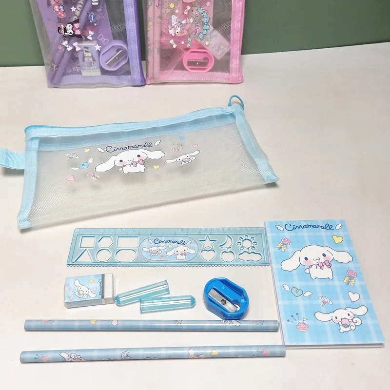 Imagem -03 - Sanrio Kuromi hb Pencil Eraser Combinação Storage Bolsa Grupo Bonito Estudante Papelaria Suprimentos Material Escolar 12 Pcs