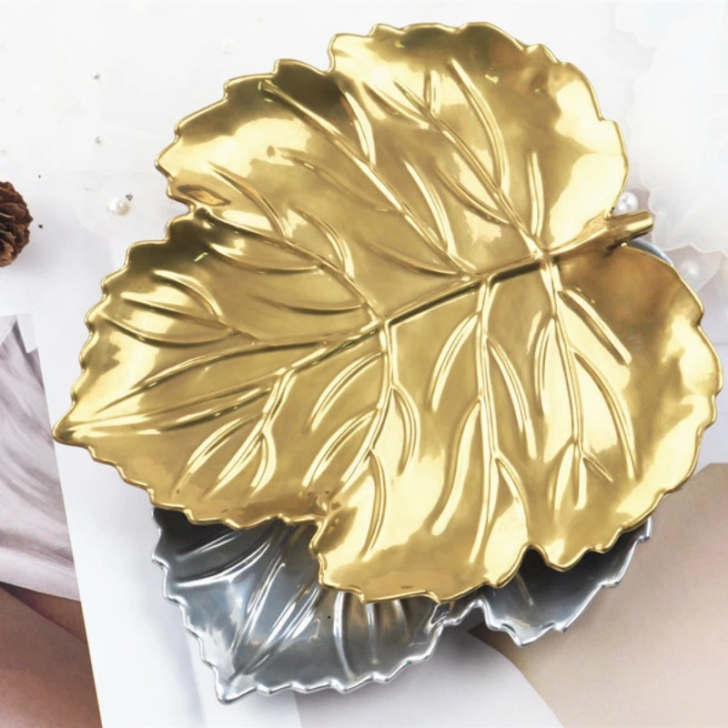 Moule en silicone pour cendrier en chanvre bricolage, gypse, cuir chevelu d'érable, plat de rangement pour cosmétiques, ornement décoratif, moule en résine, artisanat pour la maison