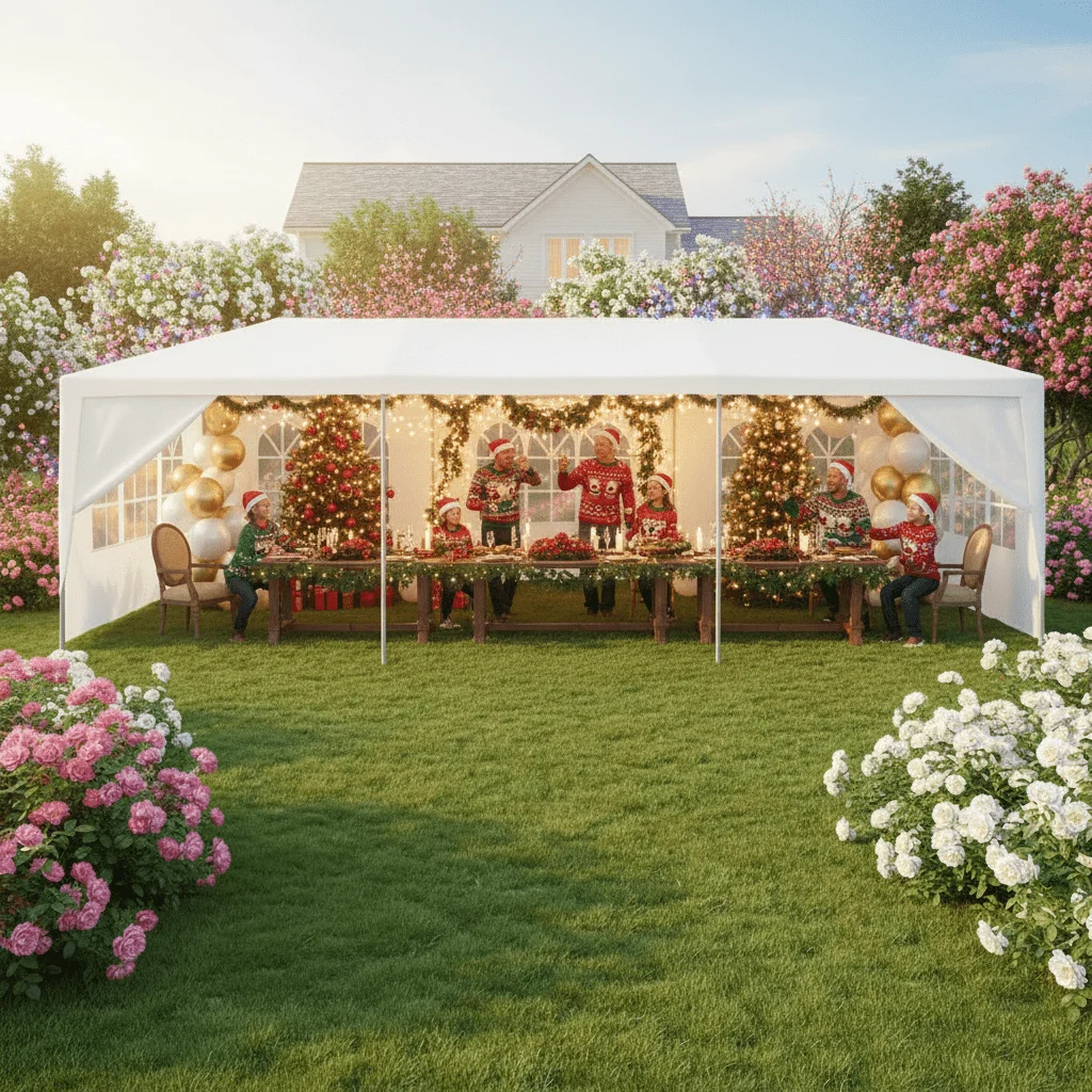 10'x30' Outdoor Party Tent With 8 Removable Sidewalls, Waterproof Patio Wedding Gazebo For Weddings, Catering Events, Bbqs, Part