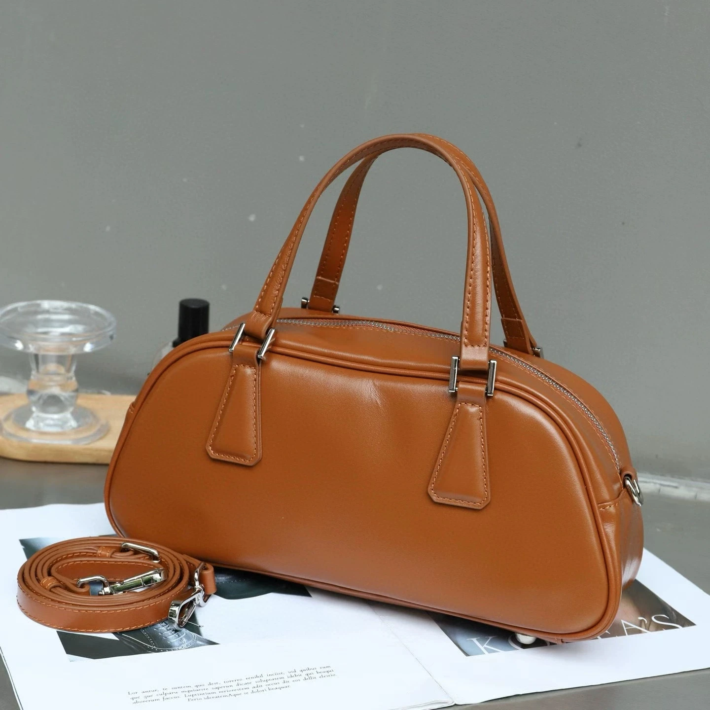 Oilwax Women Genuine Leather Handbag 2026 New Cow Leather Tote Bag Fashion Ladies Shoulder or Crossbody Bags