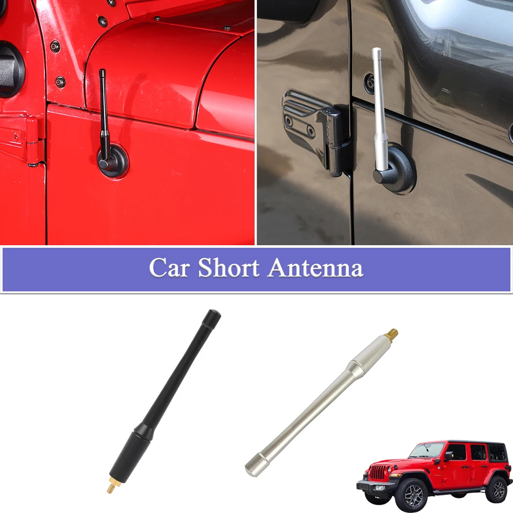 

5.9inch Short Antenna FM AM Modified for Jeep Wrangler JK JKU JL JLU JT Rubicon Sahara 2007-2025 Replacement Parts Accessories
