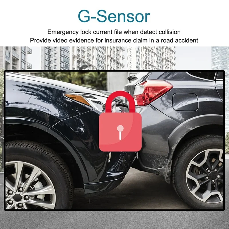 Car Dash Video Recorder Rear View Monitor Dashcam 2Inch Screen 1080P Wide Angle