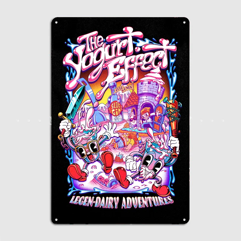 The Yogurt Effect: Legen-Dairy Adventures Poster Metal Sign Posters Custom Wall Decorations Room Decoration Interior Home Decor