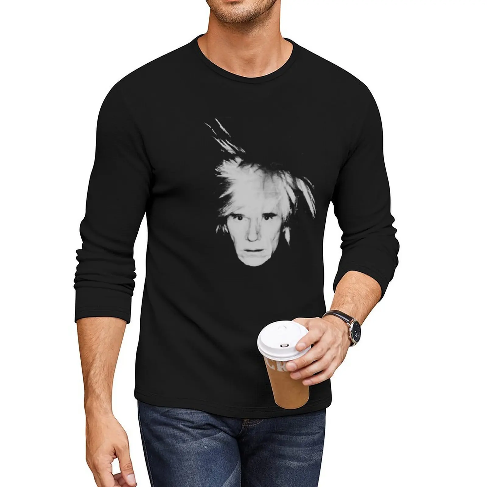 

Andy Warhol Self Portrait Long T-Shirt Blouse plus size t shirts animal print shirt for boys Men's cotton t-shirt