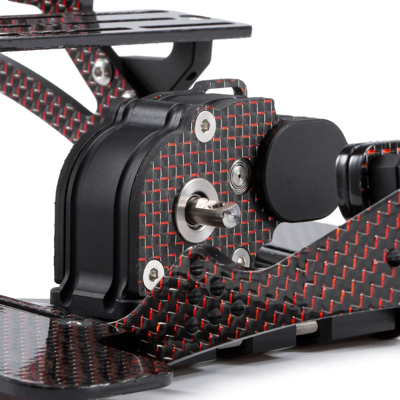 H3 1/10 LCG Chassis Kit, 9 in 1 Gloss Carbon Fiber LCG Frame with Gearbox Cab Hinge for 1/10 RC Crawler Cheater Rigs SCX10 Capra