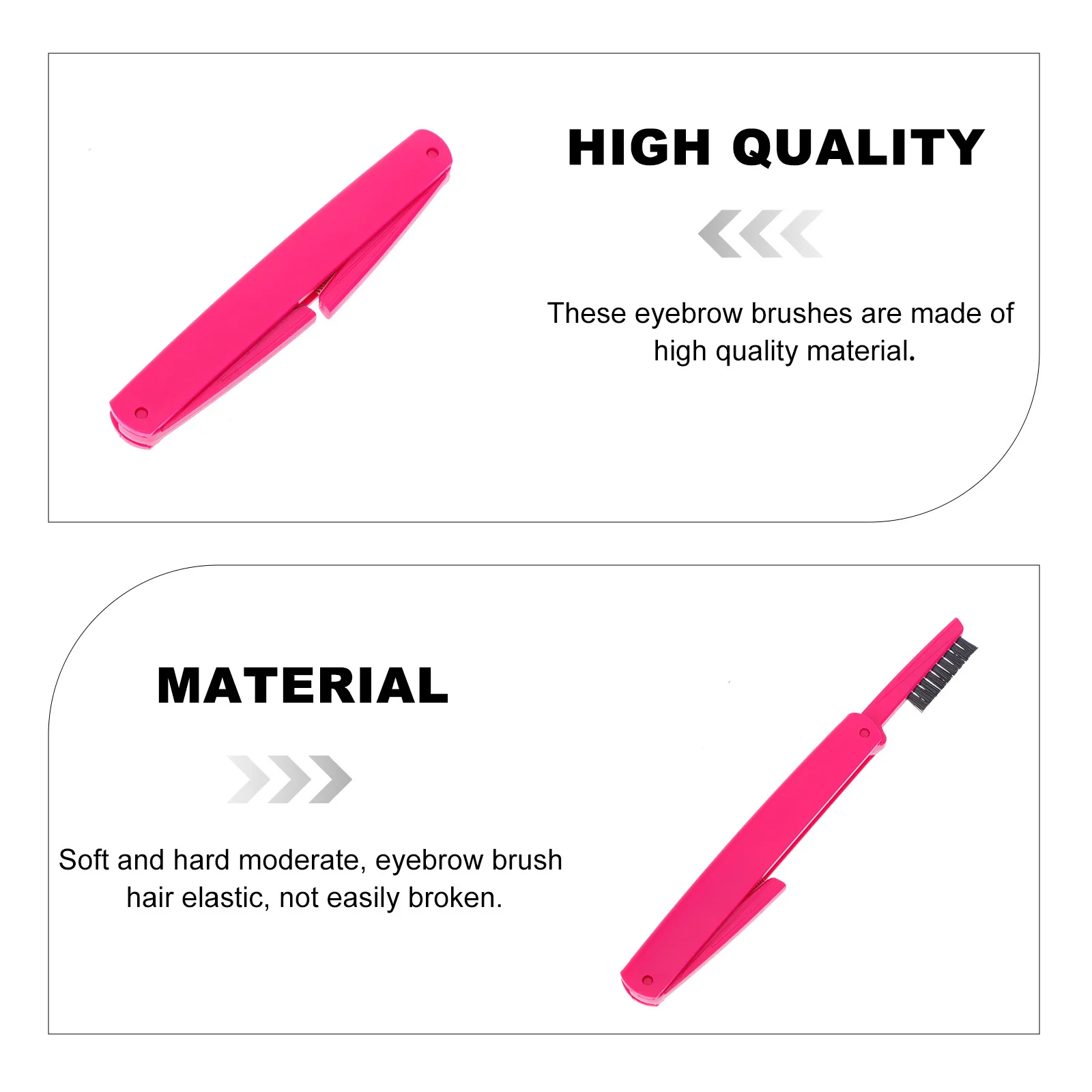 2 pezzi pettine per ciglia spazzola per sopracciglia pieghevole a doppia estremità strumento per cosmetici per toelettatura sopracciglia shaper per ciglia multifunzionale