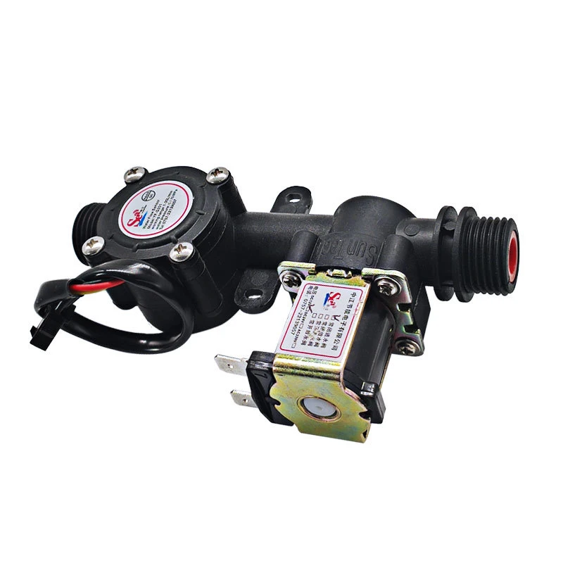 1/2 Inch Water Flow Sensor with 1.75MPa Flow Solenoid Valve Water Control Unit Flow Meter