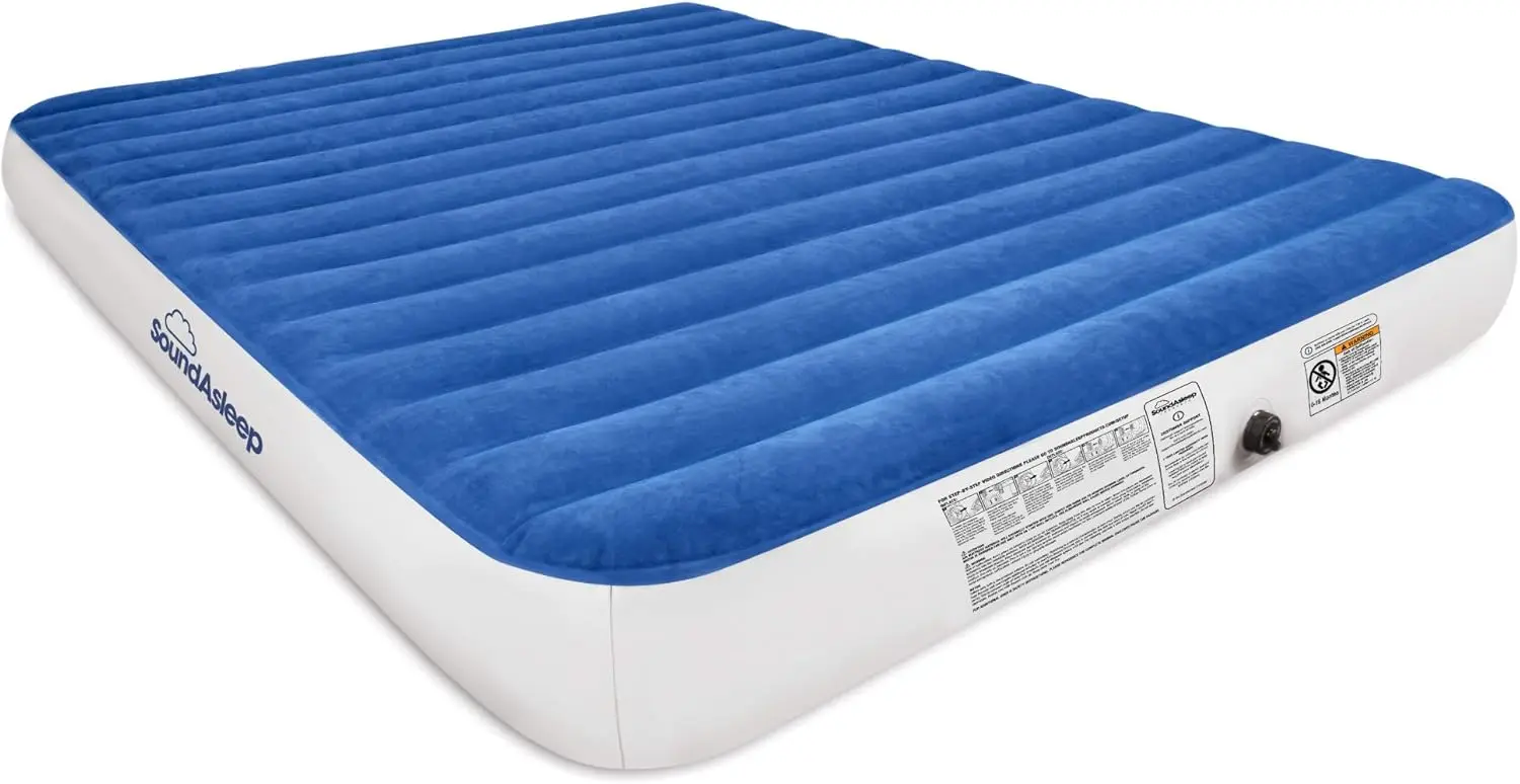 

Queen Air Mattress with Rechargeable Pump - Eco-Friendly, Durable for Camping