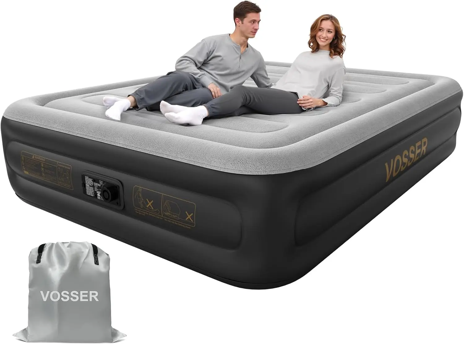 Queen Air Mattress with Built-in Pump, 18