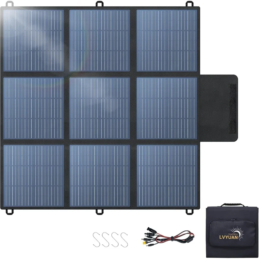 

300W Portable Solar Panel 20V24V Foldable PillowSized Solar Panel IP65 Waterproof with Upgraded 23 Efficiency Ideal for Solar P
