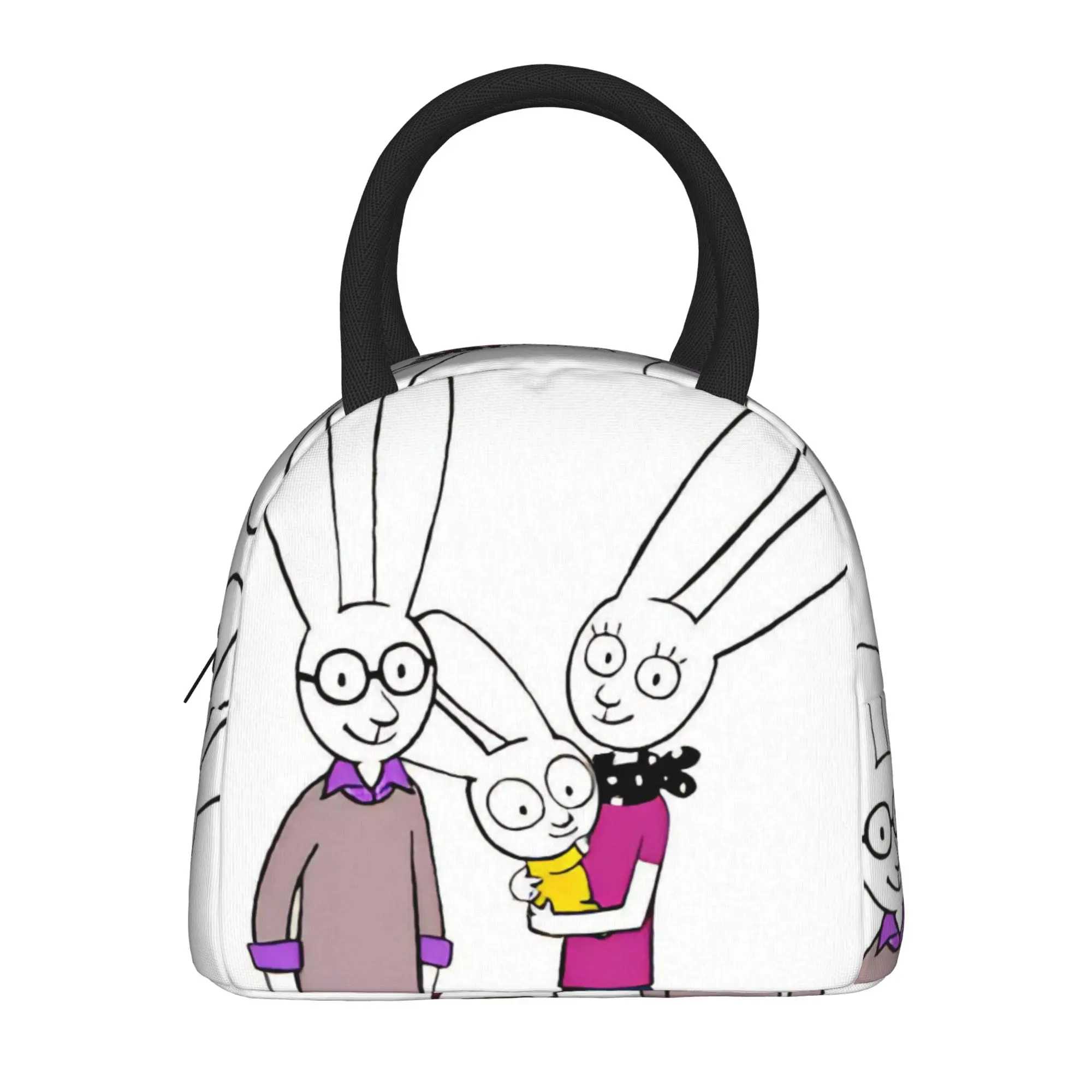 Simon Super Rabbit Thermal Insulated Lunch Bags for School  Portable Food Container Bags Men Women Thermal Cooler Food Box