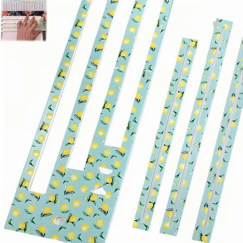 Lemon Pattern Zipper Pocket Template Pocket DIY Crafts Acrylic Zipper Making Templates 7/8/9 Inch Zippers Measuring