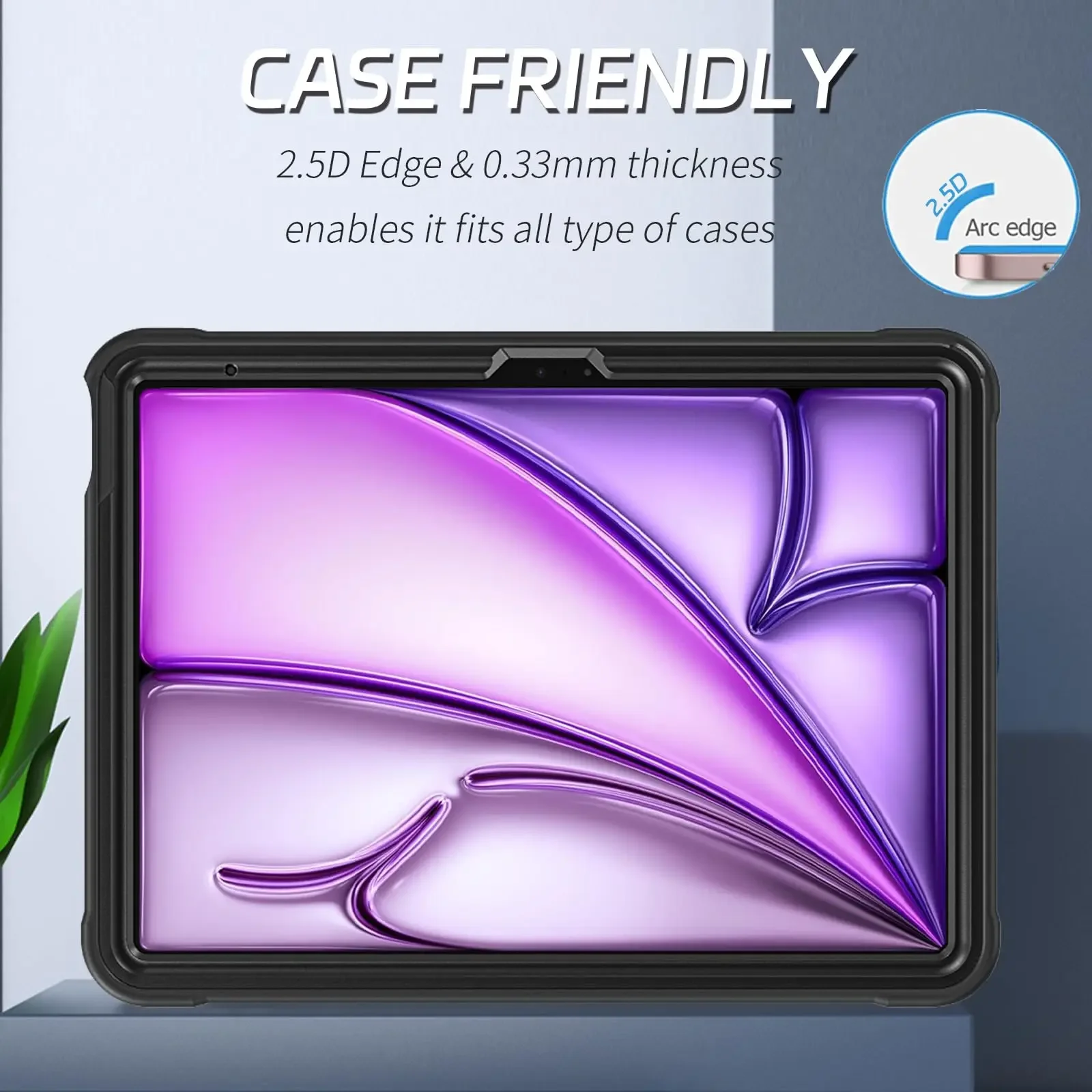 3 unidades protetor de tela compatível com iPad Pro 13 polegadas 2024 (M4) / iPad Air 13 polegadas 2024 (M2) filme de vidro temperado transparente anti scr