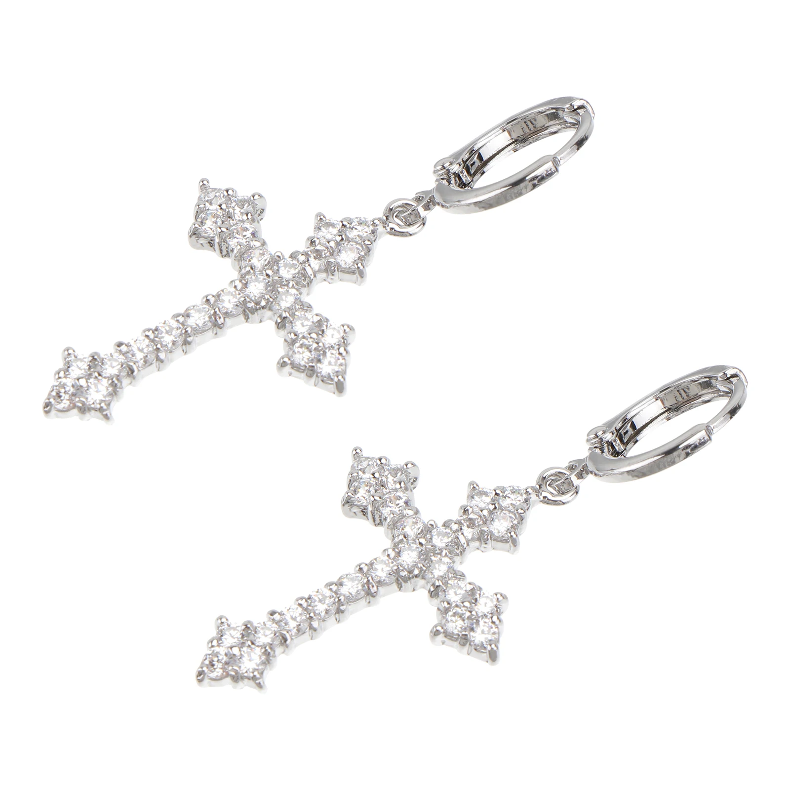 

Zircon Earrings Zirconia Fashion for Women Dangling Cross Women's Oversized Miss