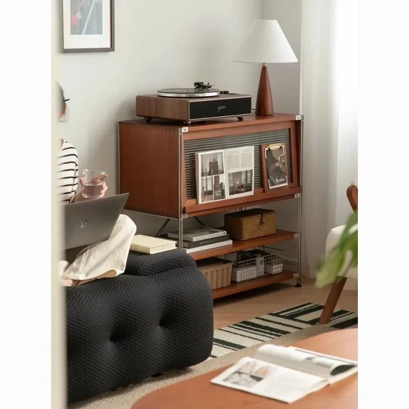 Solid wood bookcase, magazine cabinet, locker, low side cabinet, simple locker, porch storage cabinet