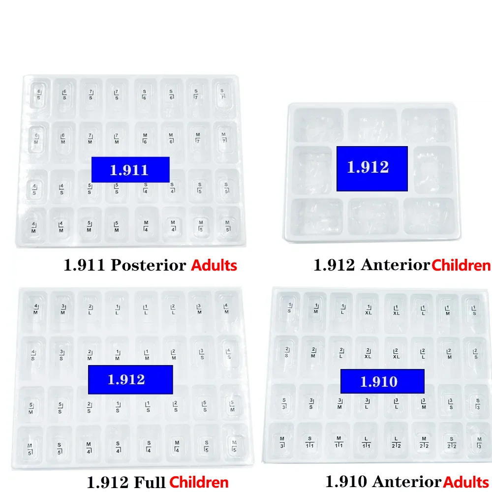 64 Pcs/Kit Dental Conical Transparent Crowns Teeth of Adult /child Deciduous Crowns Anterior Dentist Teeth Whitening Matreials