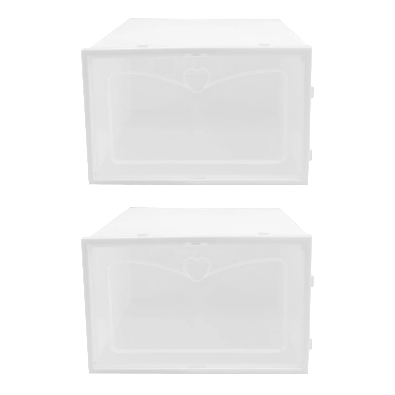 

2 Pcs Shoe Boxes Footwear Container Large Capacity Waterproof Dustproof Shoe Storage Containers Organizers