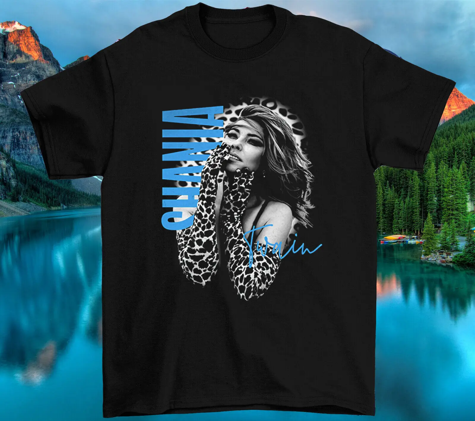 Shania Twain Singned T shirt Black Cotton Tee Funny Gift For Men Women Vintage