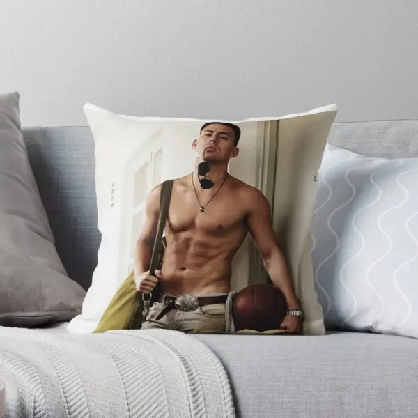 

Channing Tatum Shirtless Printing Throw Pillow Cover Wedding Waist Comfort Home Decorative Case Car Fashion Pillows Not Include