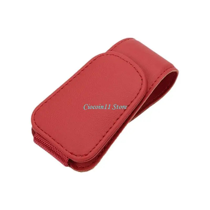 Y1UB Leather Sunglasses Document Ticket Card Holder for Car Visor Car Accessories