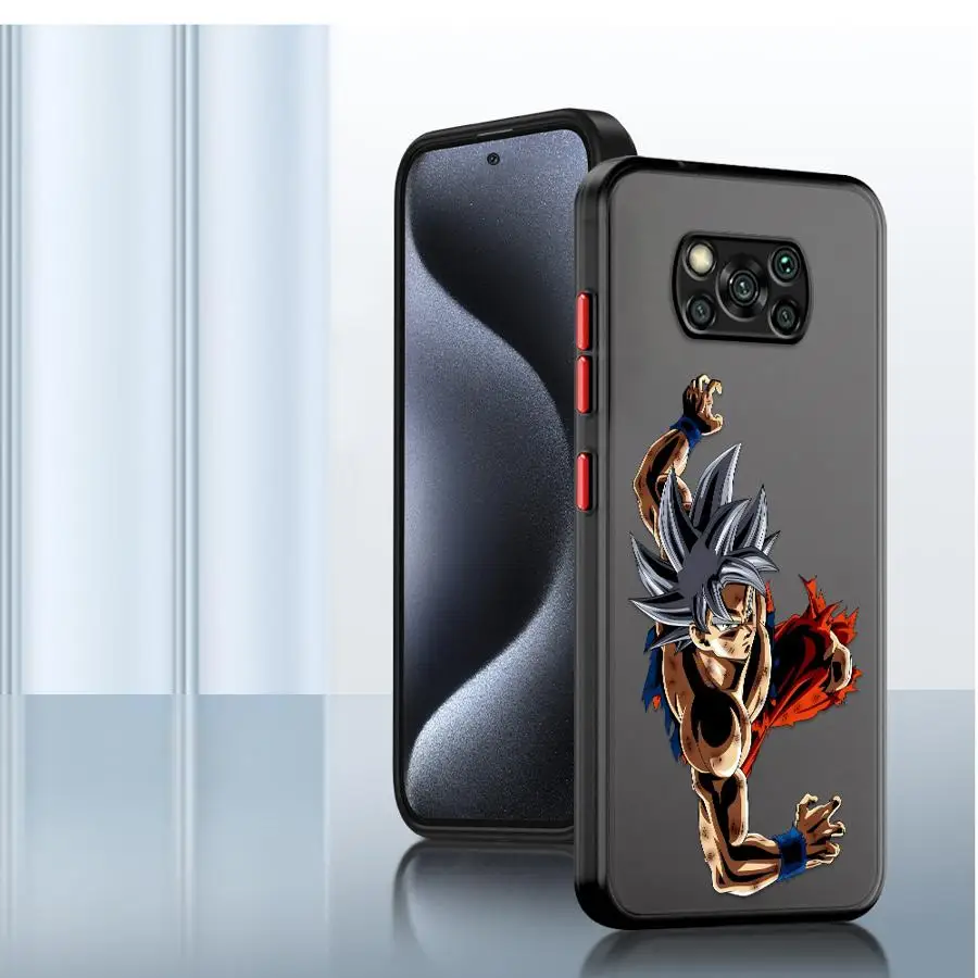 Dragon Ball Cool Son Goku Capa traseira de telefone para Xiaomi Poco C40 F3 X3 NFC C51 M5s C50 X3 X4 X5 Pro