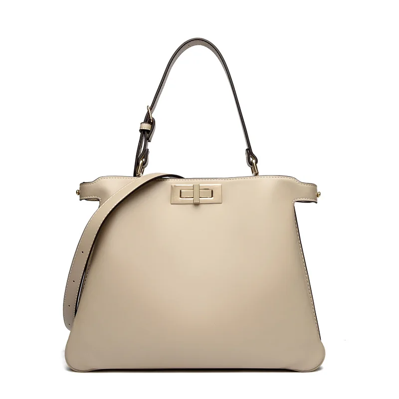 

2025 New Handbag Fashionable Foreign Simple Women's High-end Soft Leather Shoulder Temperament Versatile Commuter Bag
