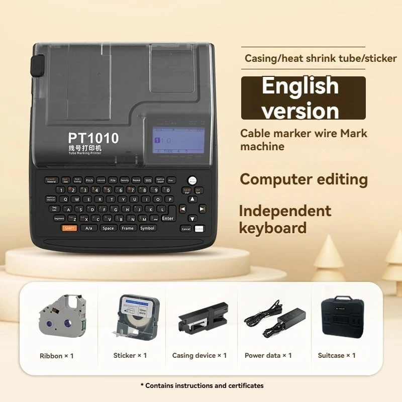 PVC Handheld Numbering Machine Electronic Wire Number P1010 English Version Pipeline Printer Wire Label
