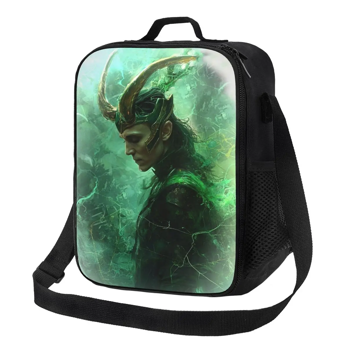 

Custom Loki Movie Insulated Lunch Bag for Outdoor Picnic Waterproof Cooler Thermal Bento Box Women Kids