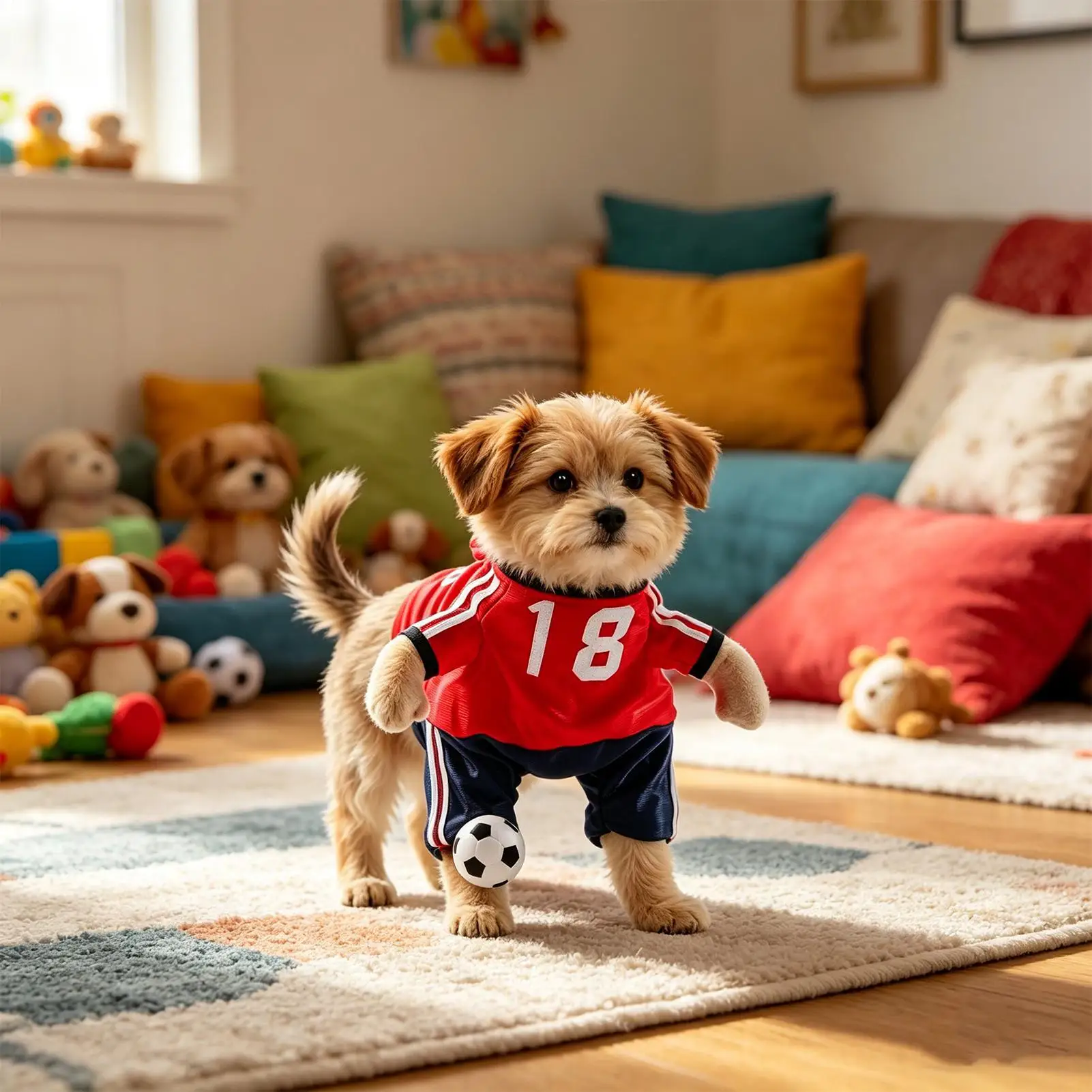 Dog Soccer Jersey Lightweight Breathable Shirts Clothing Soccer Sportswear For Puppy Kitten Cats Pets Animals Summer Birthday