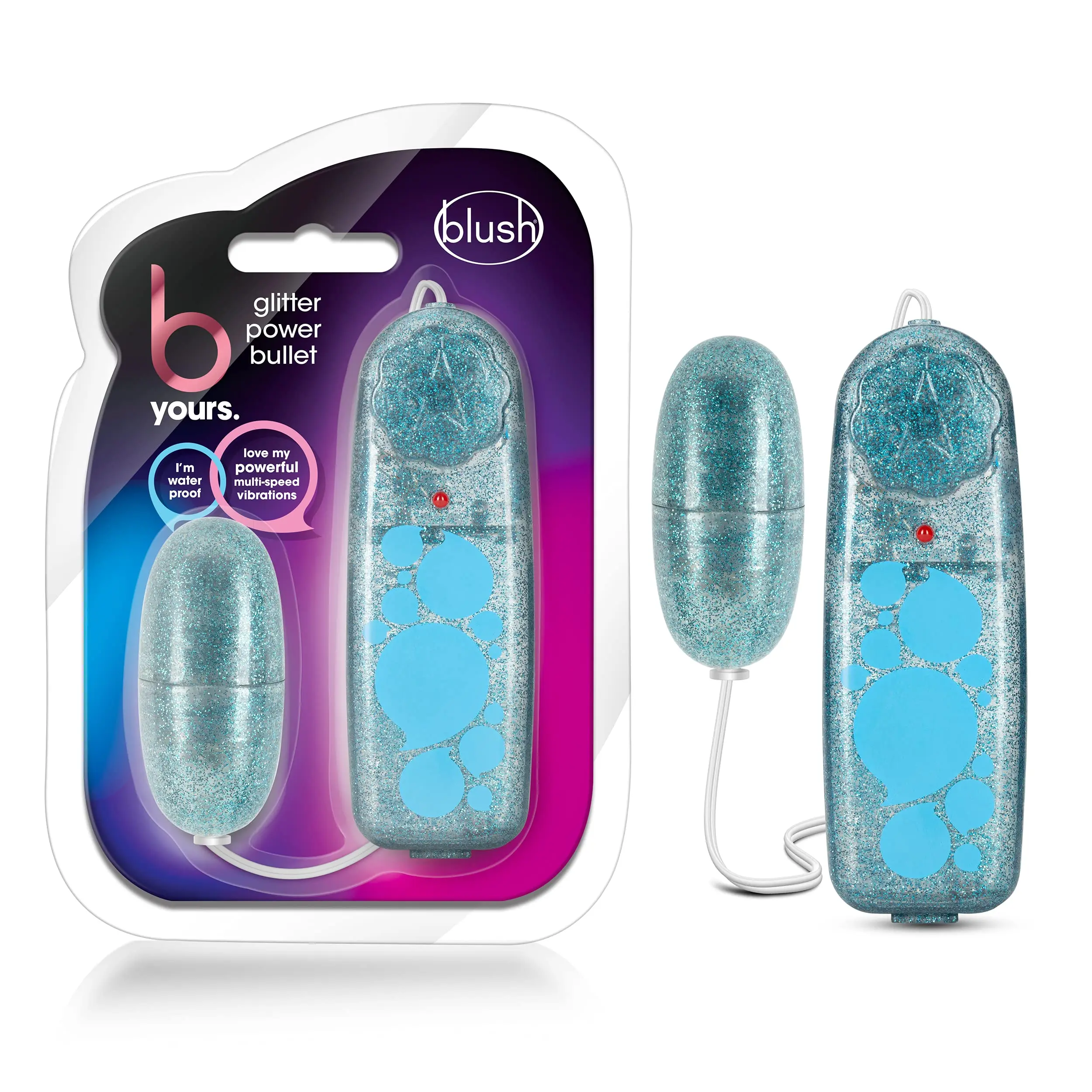 

B Yours Glitter Power Bullet - Remote Control Vibrator - for Vaginal, Clitoral, Nipple Stimulation - Use During Foreplay, Inter