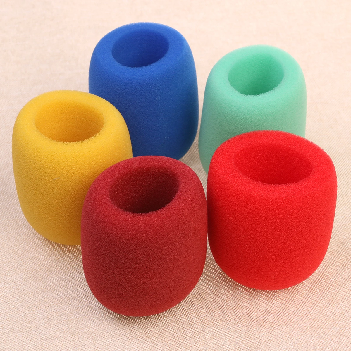 

10pcs Microphone Windshield Cover Handheld Stage Mic Protective Case 75mm 35mm 60mm Durable Foam Karaoke KTV Conference