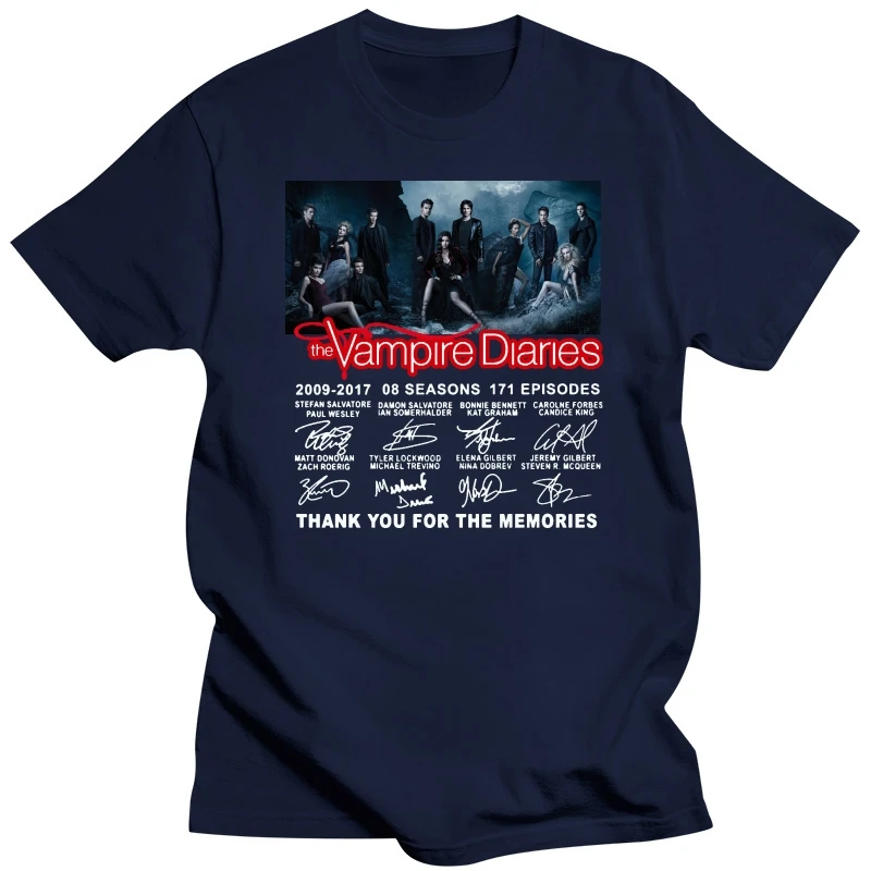 The Vampire Diaries 2020 2020 8 Seasons 171 Episodes Signature T Shirt Black Men