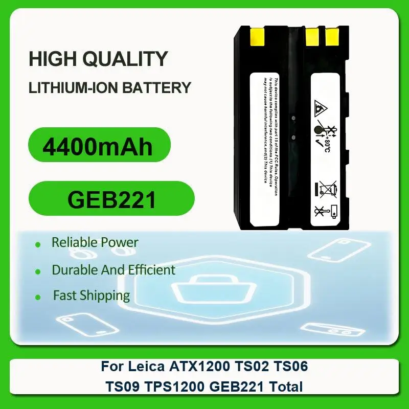 Battery For LEICA GEB211 ATX1200 ATX1230 GPS1200 GPS900 GRX1200 Total TS02 TS06 TS09 TPS1200 GEB221