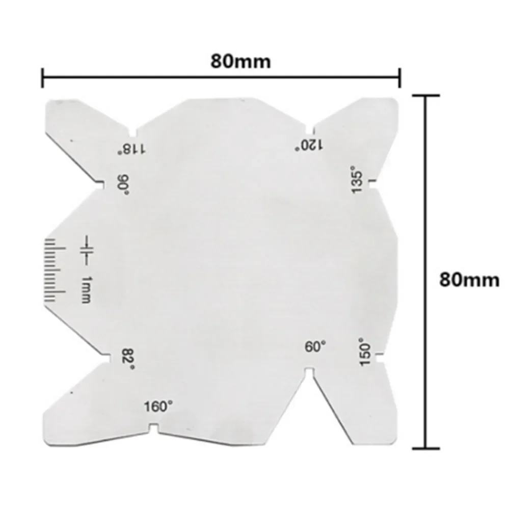 Accurate Readings Welding Inspect Tool Measurement Tools  Bit Pattern Drill Template Gauge  2pcs Angle Gauges Made of Materials