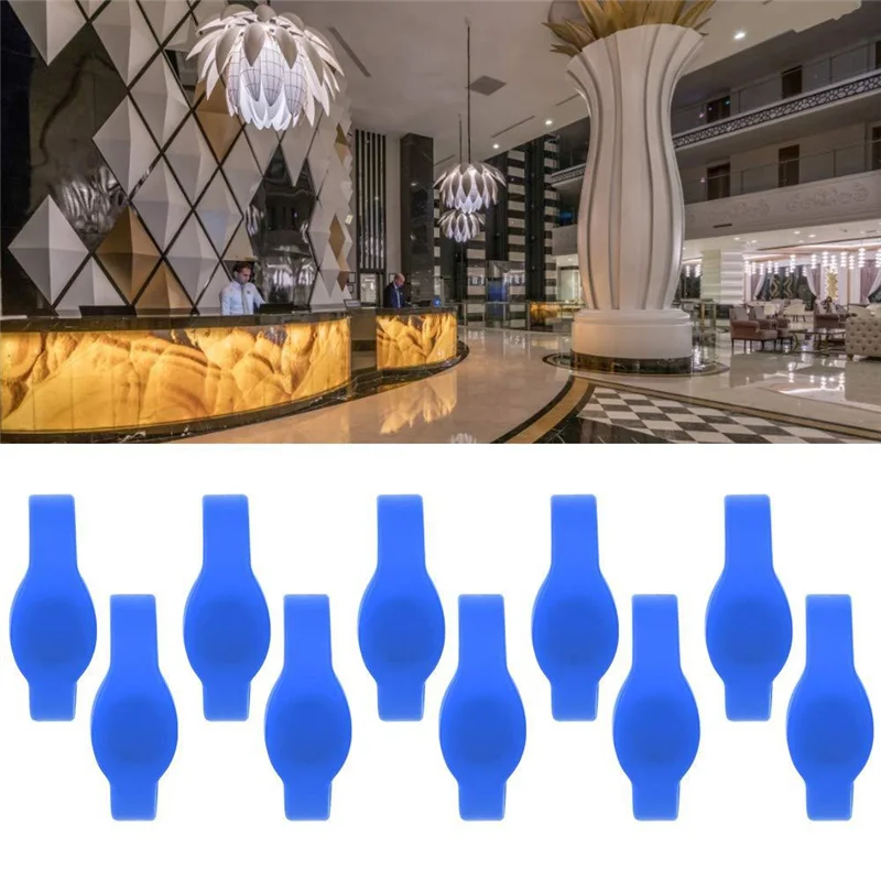 

A99E-ID Card RFID Wristband,125Khz IP68 10Pcs Sauna Card Access Control Wristband For Hotel Swimming Pool Sauna Room