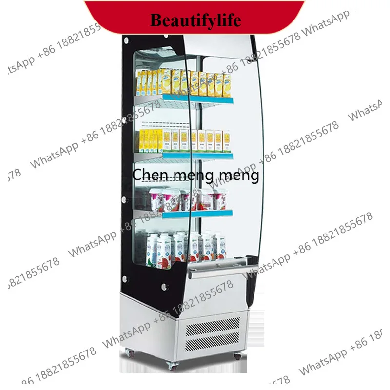 

Z189 Вертикальный шкаф с воздушным занавесом Витрина с воздушным охлаждением Напитки Фруктовые напитки Холодильный шкаф Яичный пирог