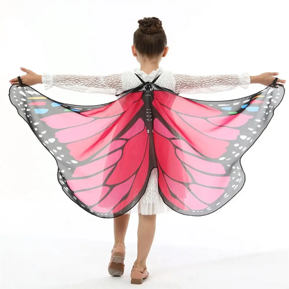 Colorful Butterfly Wings Shawl Poncho Scarf Ladies Fairy Cosplay Performance Accessories Shawl