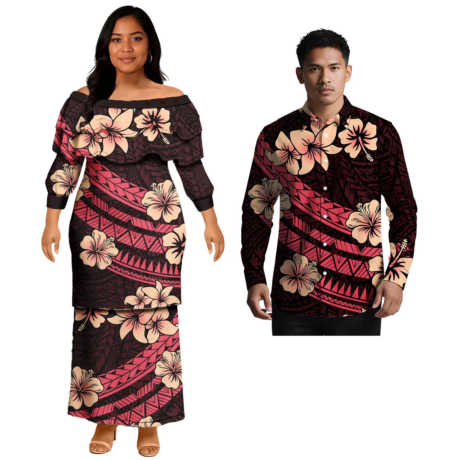Popular Design Custom Couple C - Men'S Hawaiian Formal Wear 评论和价格