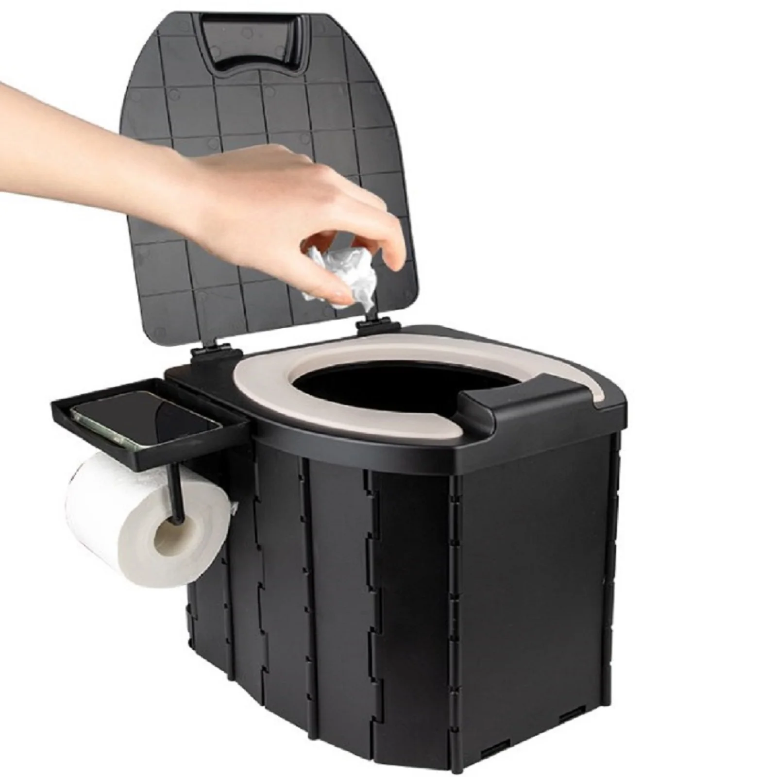 

Folding Toilet, Portable, Collapsible, Anti-Odor Storage Box, Car Toilet, Adult Self-Driving Travel Emergency Toilet