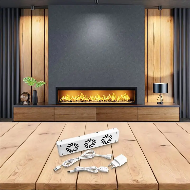 【THANKSGIVING DAY】Magnetic Smart Cooling Fan Kit 3-Fan Home Radiator Booster Ventilation Fan For Fireplace EU-Plug Compatible