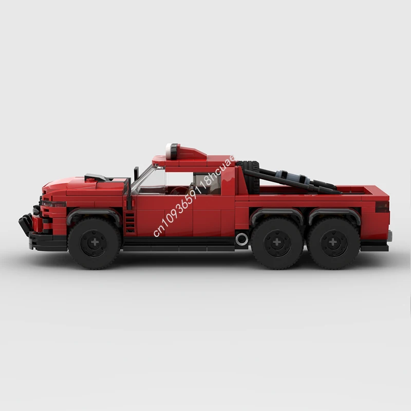 

628pcs MOC 2025 RAM 1500 Custom 6x6 City Champions Super Car Building Blocks Toy to Develop Patience and Concentration