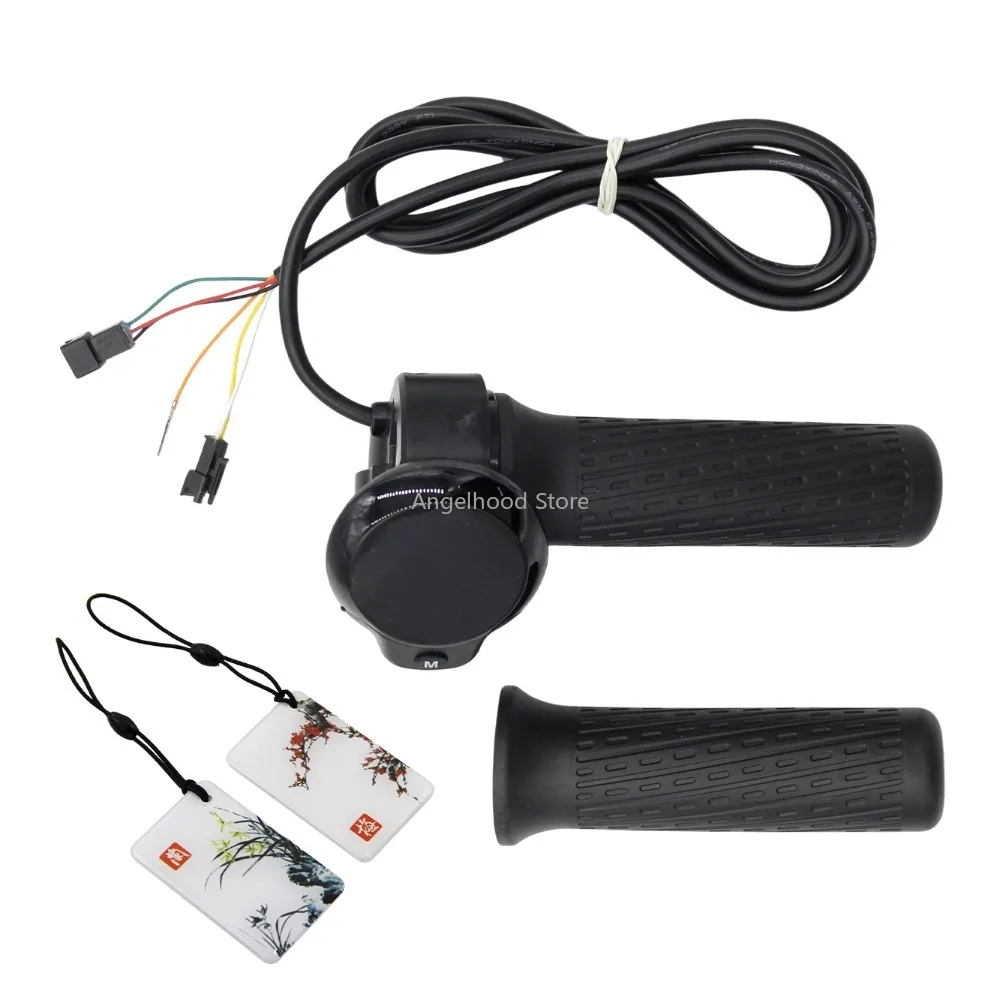 

NFC FuctionTwist Throttle with Display Panel Real Time Display Silicone Handle Cover E-Scooter Replacement Accessories