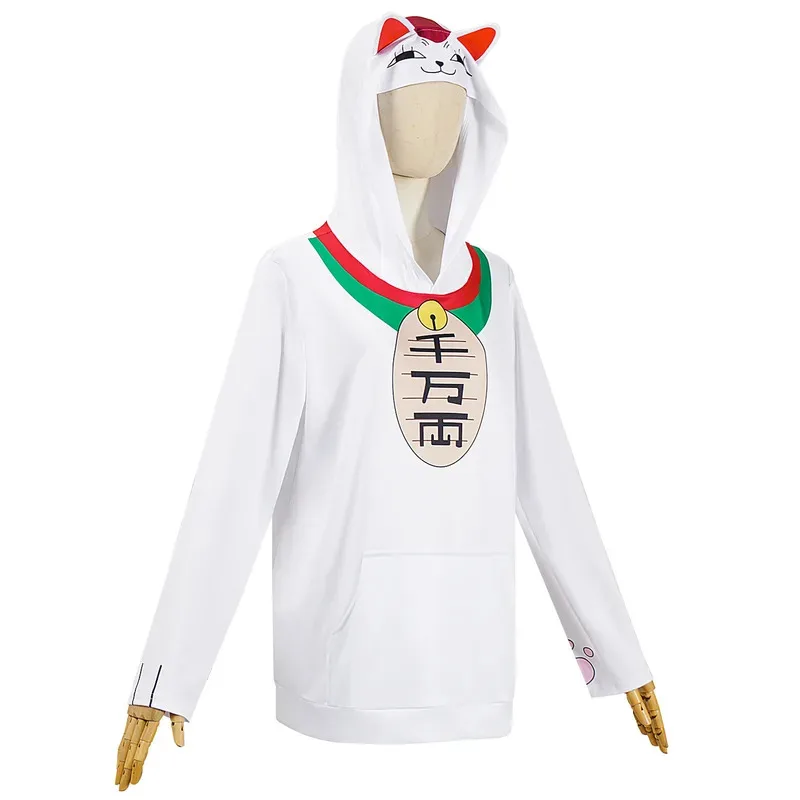 DA DAN Turbo Granny Cosplay Sudadera con capucha disfraces de gato de la suerte monstruo Maneki-neko sudaderas con capucha Halloween carnaval fiesta Anime ropa ir;l5